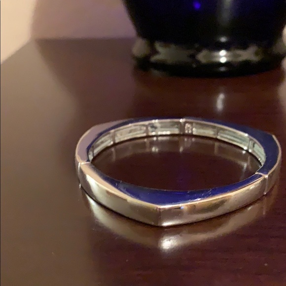 K.C. Silver tone custom stretchy bracelet - Picture 2 of 7